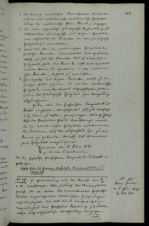 Übergabe der botanischen Zeichnungen an Professor Bartling; Erstellen eines Verzeichnisses der botanischen Zeichnungen durch Professor Bartling.