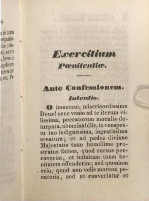 Exercitium Poenitentiae.