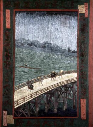 Japonaiserie: Brücke im Regen