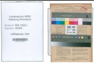 Entnazifizierung Karl Leithaeuser , geb. 08.05.1887 (Inspektor)