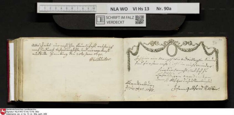 Stammbuch des Ernst Philipp Ludwig Zellmann (1763-1795) aus
                           Braunschweig