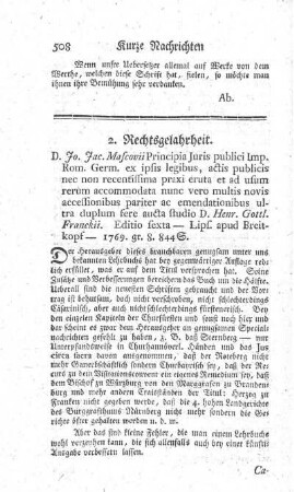 Principia iuris publici Imperii Romano-Germanici. Ed.VI.