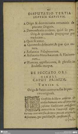 Disputatio Tertia Septem Capitum