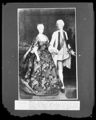 Prinzessin Sophie von Preußen mit ihrem Bräutigam, dem Markgrafen Wilhelm von Brandenburg-Schwedt