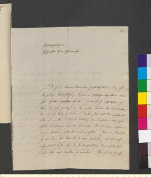 Brief von Heß, David an Goethe, Johann Wolfgang von