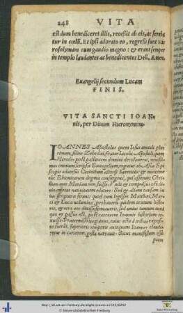 Vita Sancti Ioannis per Divum Hieronymum