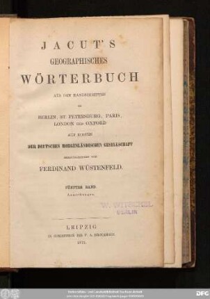 Fünfter Band: Anmerkungen