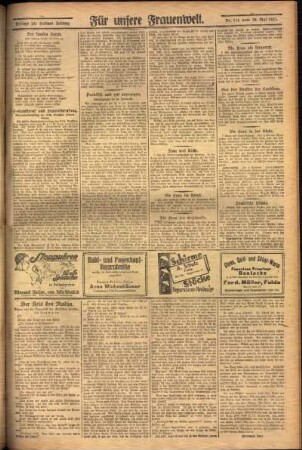 Zweite Ausgabe vom Freitag, den 20. Mai 1927.