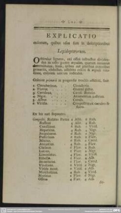 Explicatio colorum, quibus usus sum in descriptionibus