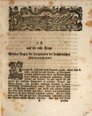 Veremunds von Lochstein Antwort auf die Fragen eines ungenannten Mitglieds der churbaierischen Akademie der Wissenschaften, wegen der geistlichen Immunität in zeitlichen Dingen
