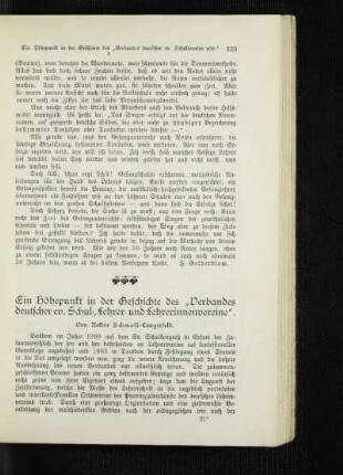 ¬Ein¬ Höhepunkt in der Geschichte des "Verbandes deutscher ev. Schul-, Lehrer- und Lehrerinennvereine"