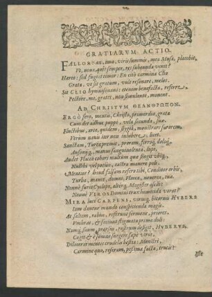 Gratiarum Actio.