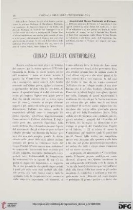 Cronaca dell'arte contemporanea