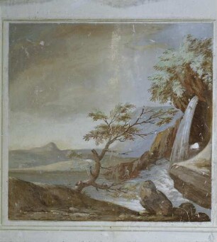 Landschaft mit Wasserfall