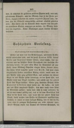 Sechszehnte Vorlesung
