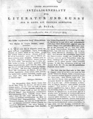 Ein bisher ungedruckter Brief Melanchthons.