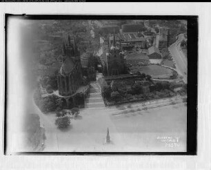 Erfurt, Dom und Severikirche, Brühl von Osten
