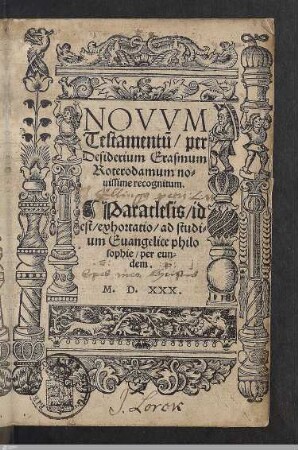 Novvm [Novum] Testamentu[m]