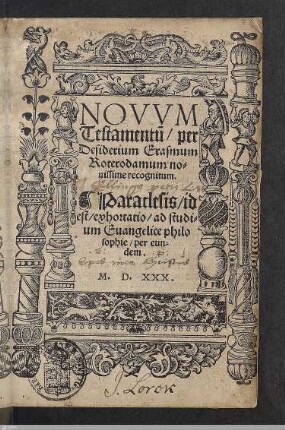 Novvm [Novum] Testamentu[m]