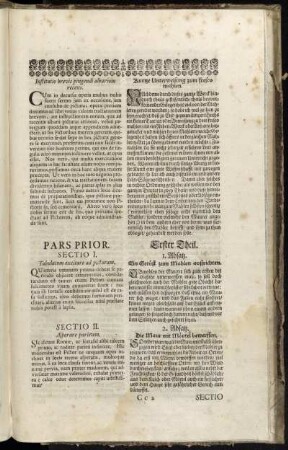 Institutio brevis pingendi albarium recens. = Kurtze Unterweisung zum fresco mahlen. Pars Prior. = Erster Theil. - Tractationis Pars altera. = Zweyter Theil.