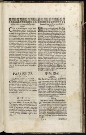 Institutio brevis pingendi albarium recens. = Kurtze Unterweisung zum fresco mahlen. Pars Prior. = Erster Theil. - Tractationis Pars altera. = Zweyter Theil.