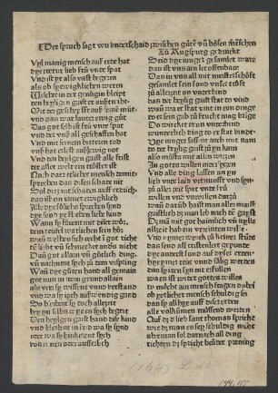 Spruch vom Unterschied zwischen guten und bösen Menschen