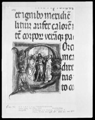 Psalterium — Initiale D mit dem ungläubigen Thomas, Folio 156
