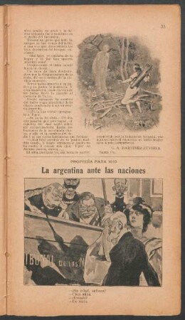 La Argentina ante las naciones - [Viñeta cómica] : Profecía para 1910