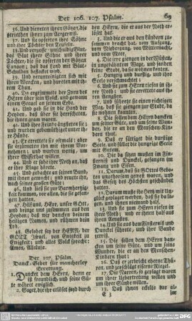 Der 107. Psalm. Danck-Gebet für mancherley Errettung