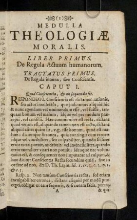 1-14, Tractatus I. De Regula interna, sive Conscientia.