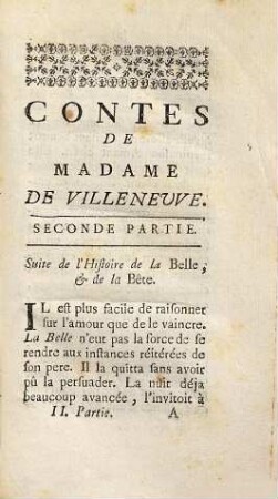 Contes De Madame De Villeneuve, 2