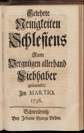 Im Martio. 1736.