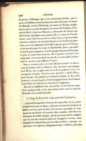 (5) Page 6. Brevet de major général d'infanterie.