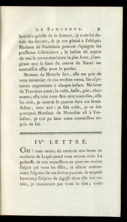 IVe Lettre.