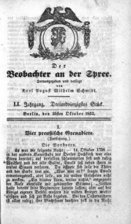 43. Stueck, 25. Oktober 1852