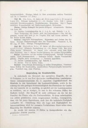Besprechung der Krankheitsfälle.