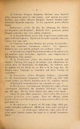 Utrum Sophoclis an Euripidis Electra aetate prior sit quaeritur