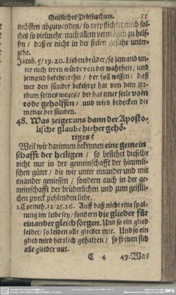 48. Was zeiget uns dann der Apostolische glaube hieher gehöriges?