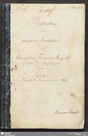 Beschreibung der gangbaren Grubenbaue auf Churprinz Friedrich August, Erbstolln zu Großschirma - 18.6879 4.