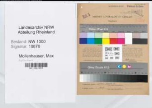 Entnazifizierung Max Mollenhauer, geb. 08.09.1886 (Postinspektor)