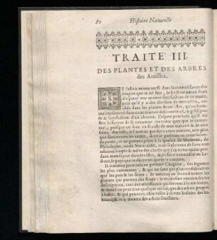 Traité III. - Des plantes et des arbres des Antilles.