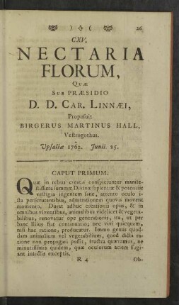 CXV. Nectaria Florum