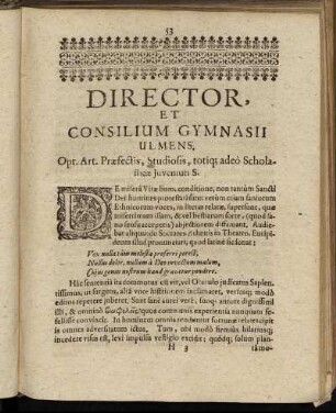 Director, Et Consilium Gymnasii Ulmens [...