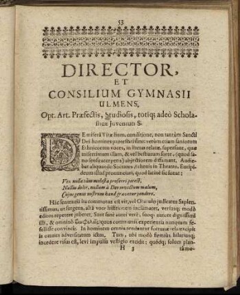 Director, Et Consilium Gymnasii Ulmens [...