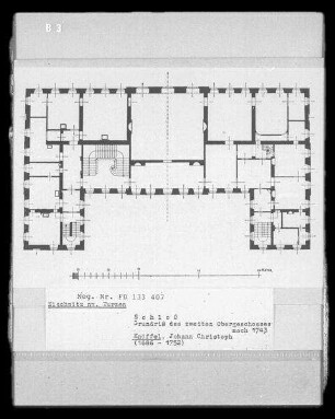 Das Schloss in Nischwitz: Grundrissdes zweiten Obergeschosses
