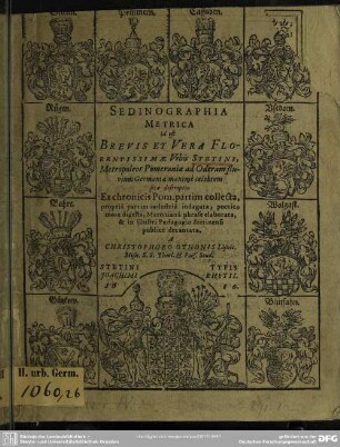 Sedinographia metrica sive brevis urbis Stetini ... descriptio
