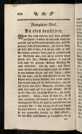 182-195, Neunzehnter Brief - Vier und zwanzigster Brief