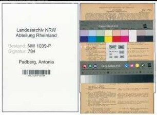 Entnazifizierung Antonia Padberg , geb. 11.02.1901 (Lehrerin)