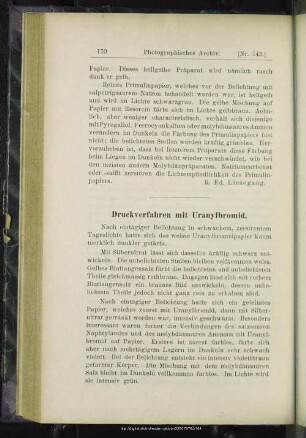 Druckverfahren mit Uranylbromid