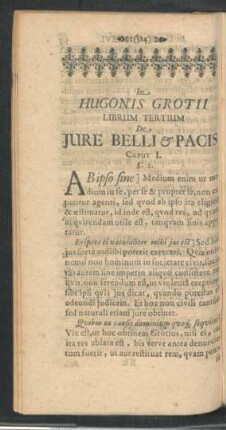 In Hugonis Grotii Librum Tertium De Iure Belli & Pacis.